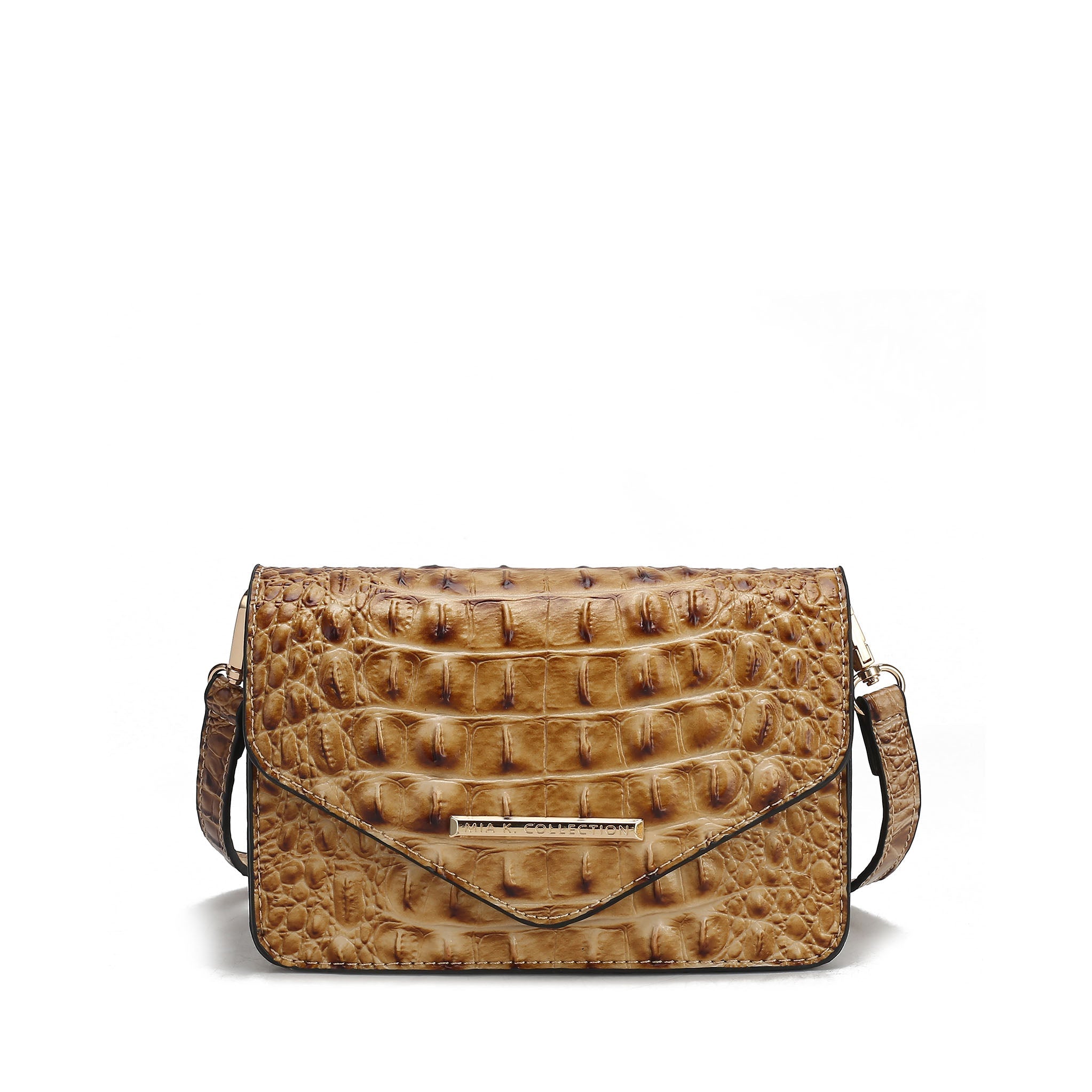Vanta Solid Croc Saddle Bag
