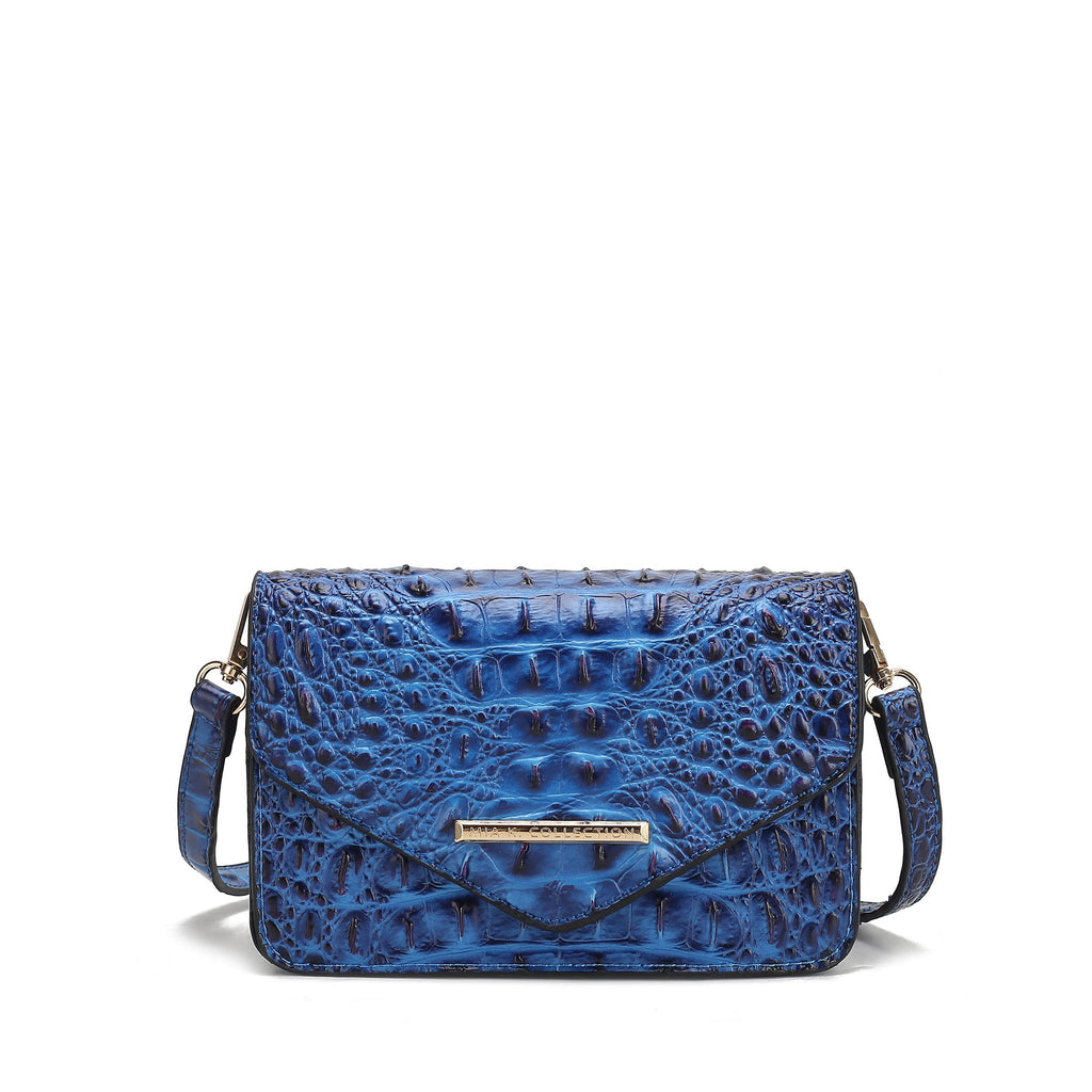 Vanta Solid Croc Saddle Bag