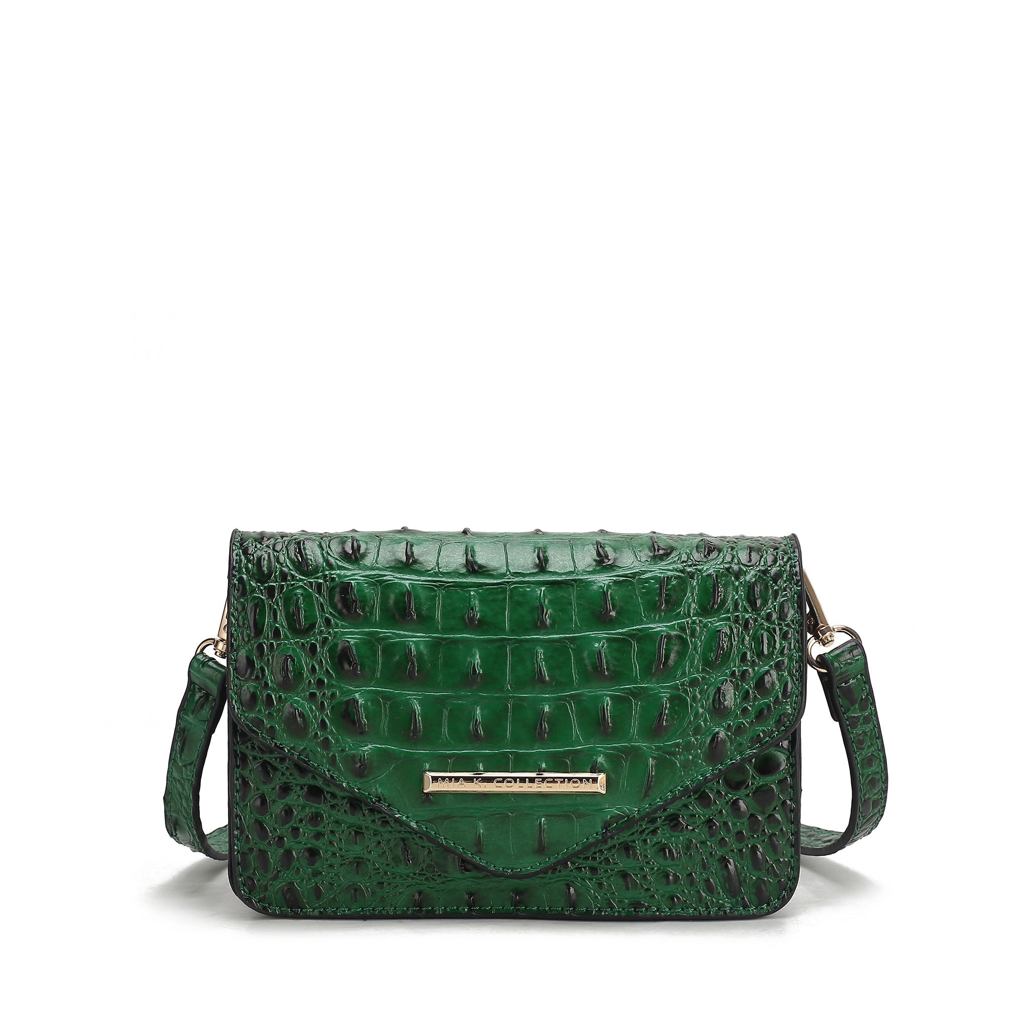 Vanta Solid Croc Saddle Bag