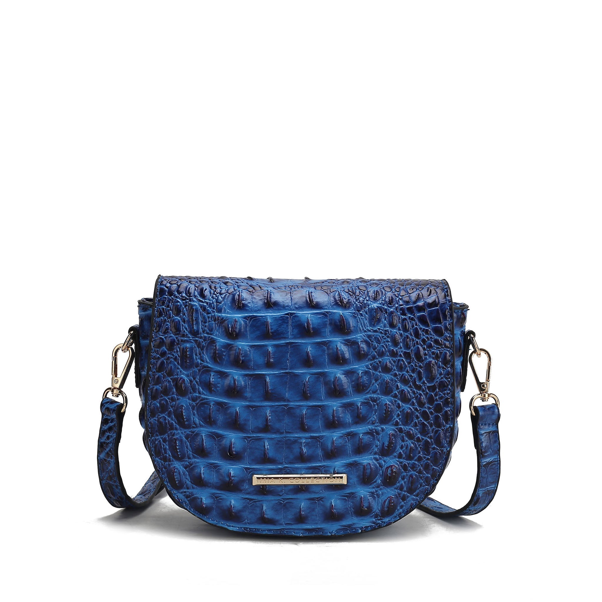 Amalia Solid Croc Crossbody Bag