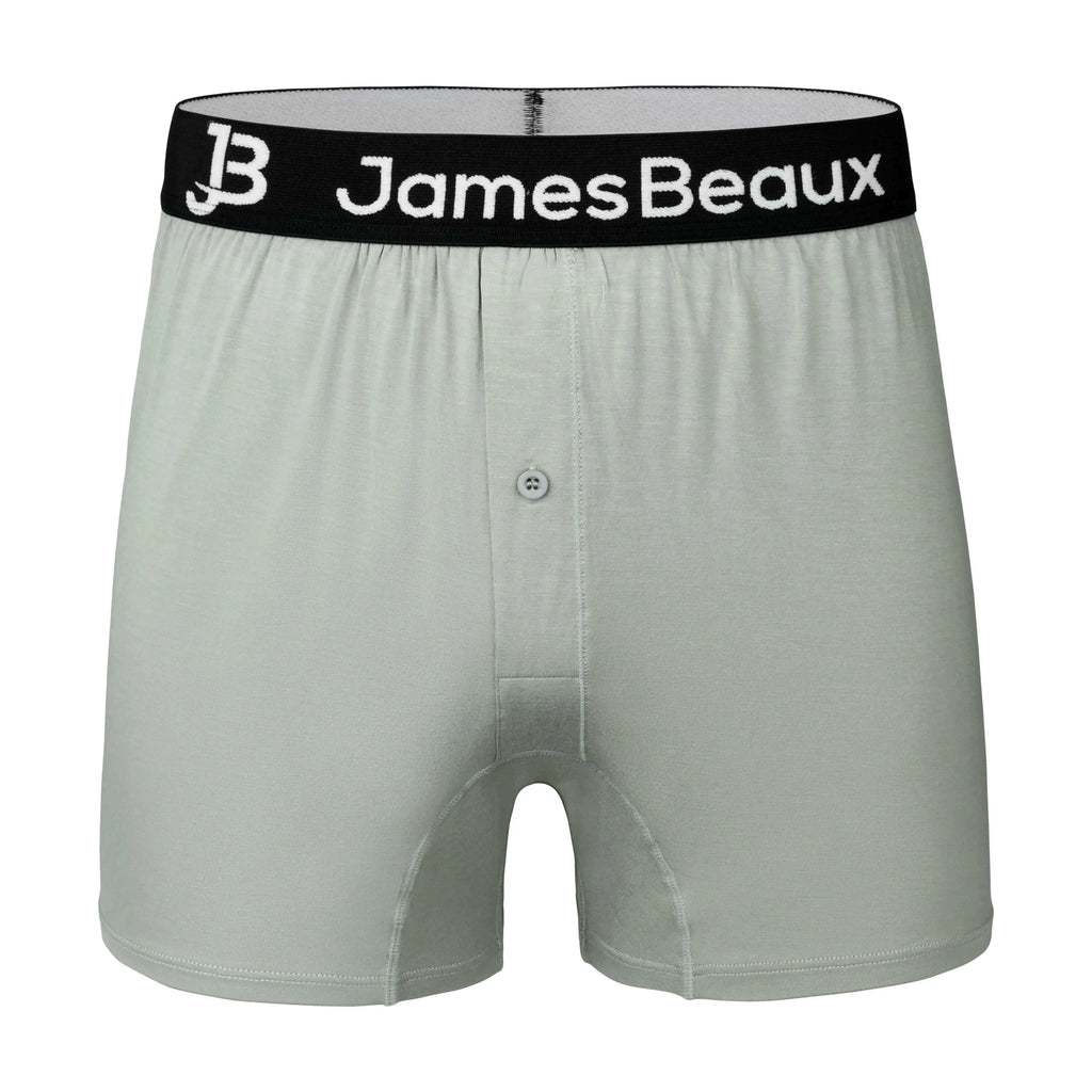 Boxer Shorts for Men Gray Bamboo Boxer Shorts by James Beaux