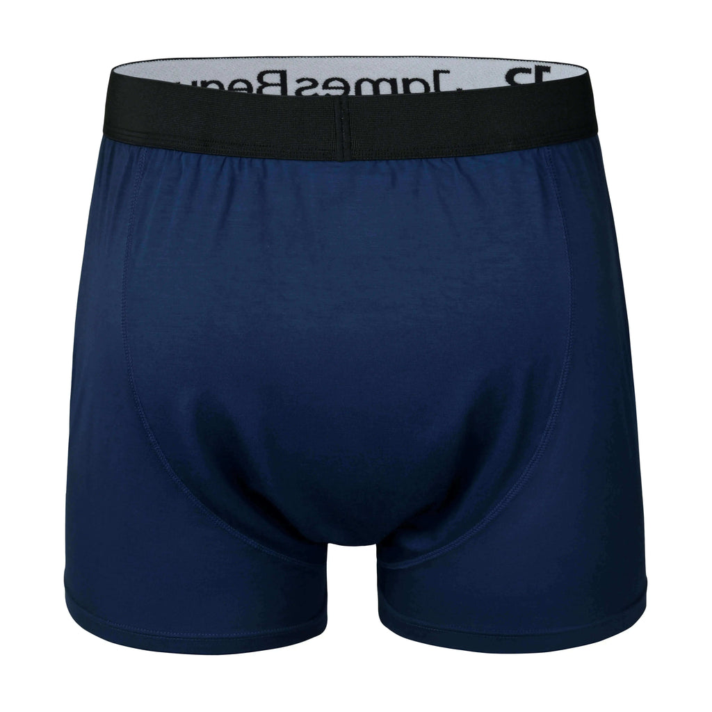 Bamboo Boxer Shorts for Men James Beaux Men's Navy Blue Boxers