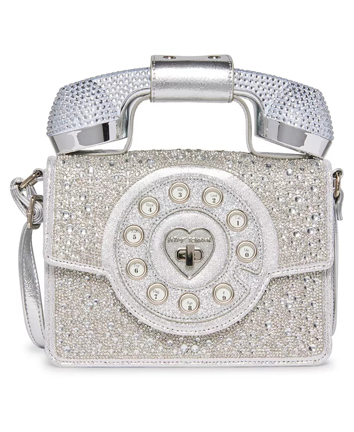 Betsey Johnson Party Line Faux Rhinestone Phone Bag