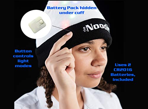 LED Light Up Glow Unicorn Beanie Hat with Pom Gifts for Girls Kids and Boys (One Size)