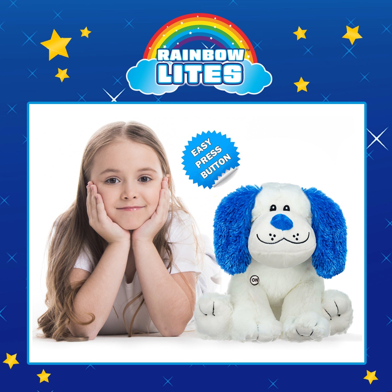 Rainbow Lites Puppy Dog Glow Plush LED Night Light Up Stuffed Animal (16 inch)