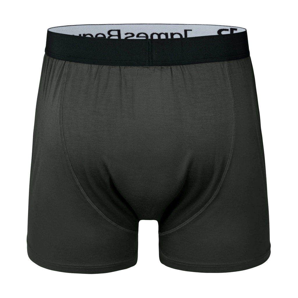 Black Boxer Shorts James Beaux Men's Black Bamboo Boxer Shorts