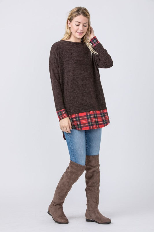 Plaid Layered Tunic