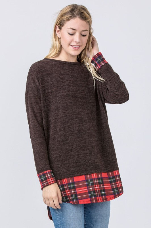 Plaid Layered Tunic