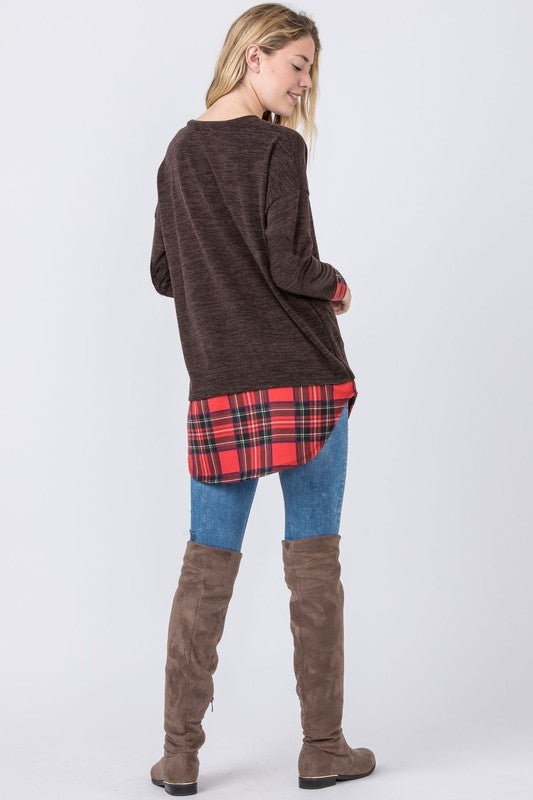 Plaid Layered Tunic