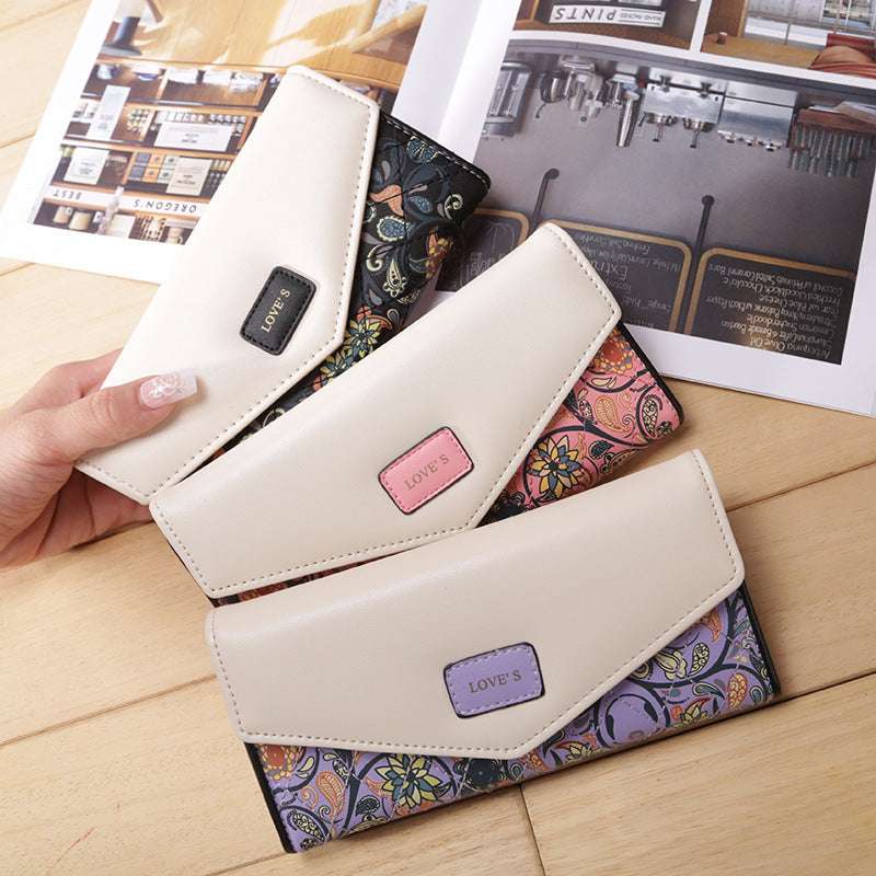 The Blooming Bloom Wallet - Floral PU Leather Clutch with Zipper Closure