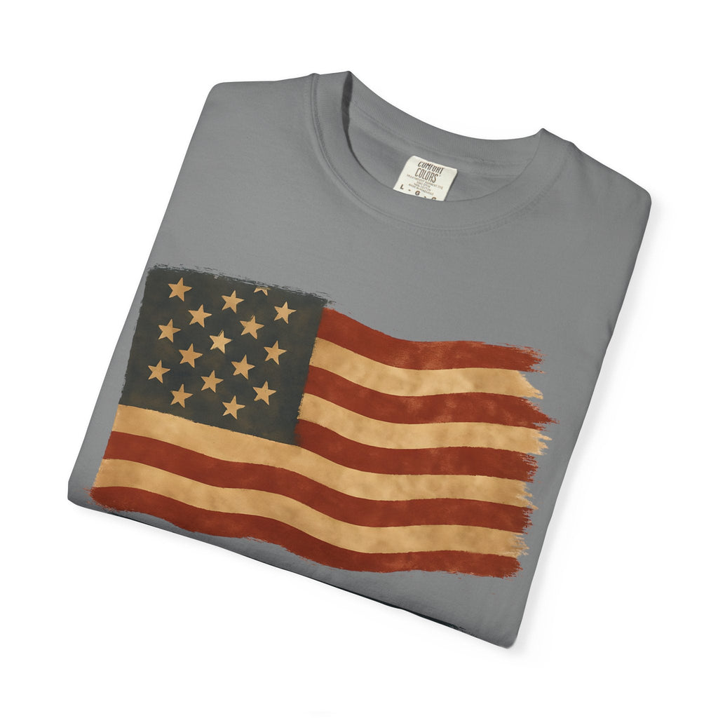 American Veteran Unisex Garment-Dyed T-shirt, Patriotic Tee, Military Appreciation, Veterans Day Gift, Casual Wear, Comfortable Style