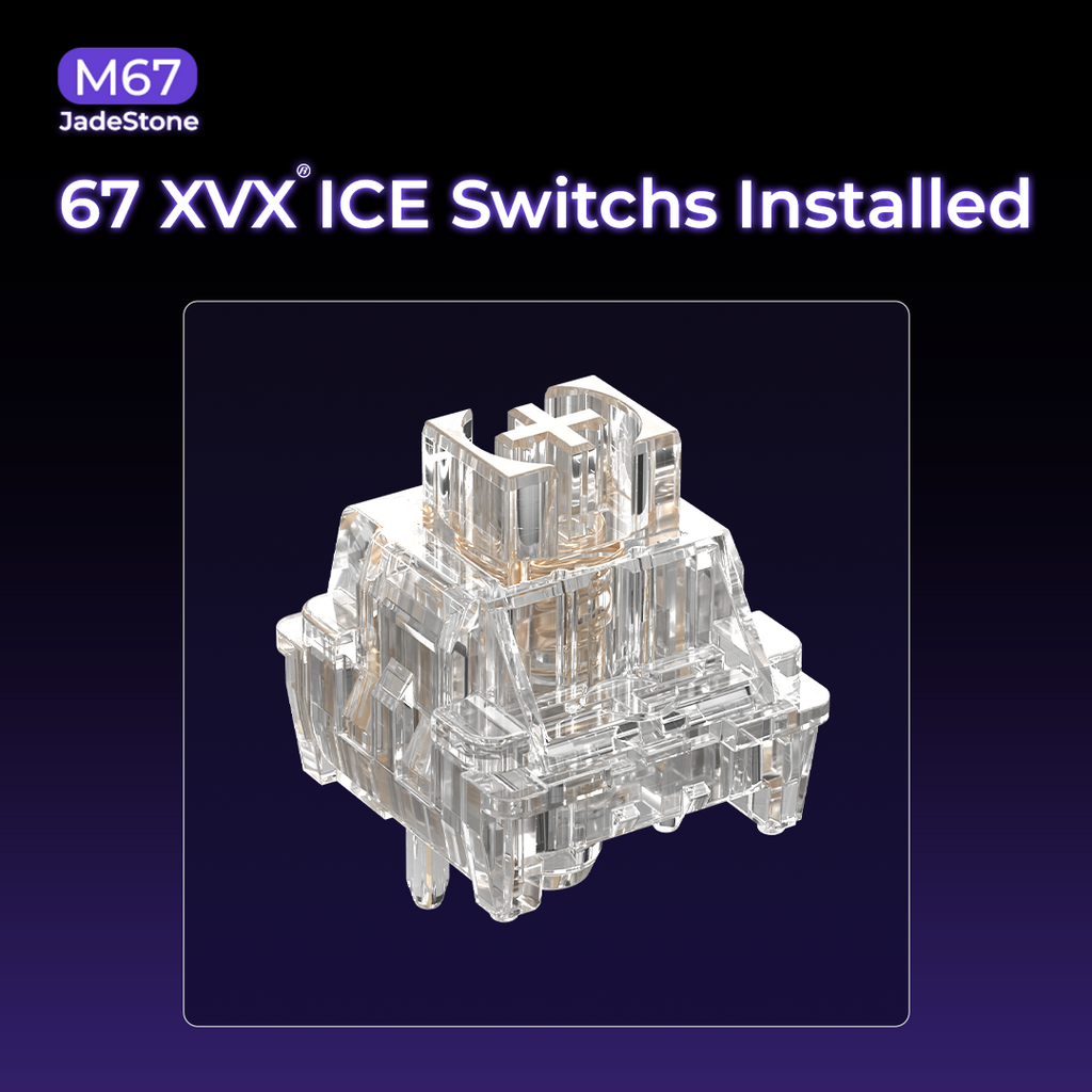 XVX M67 JadeStone Mechanical Keyboard With IMD-Tech Keycaps (Stellar White)