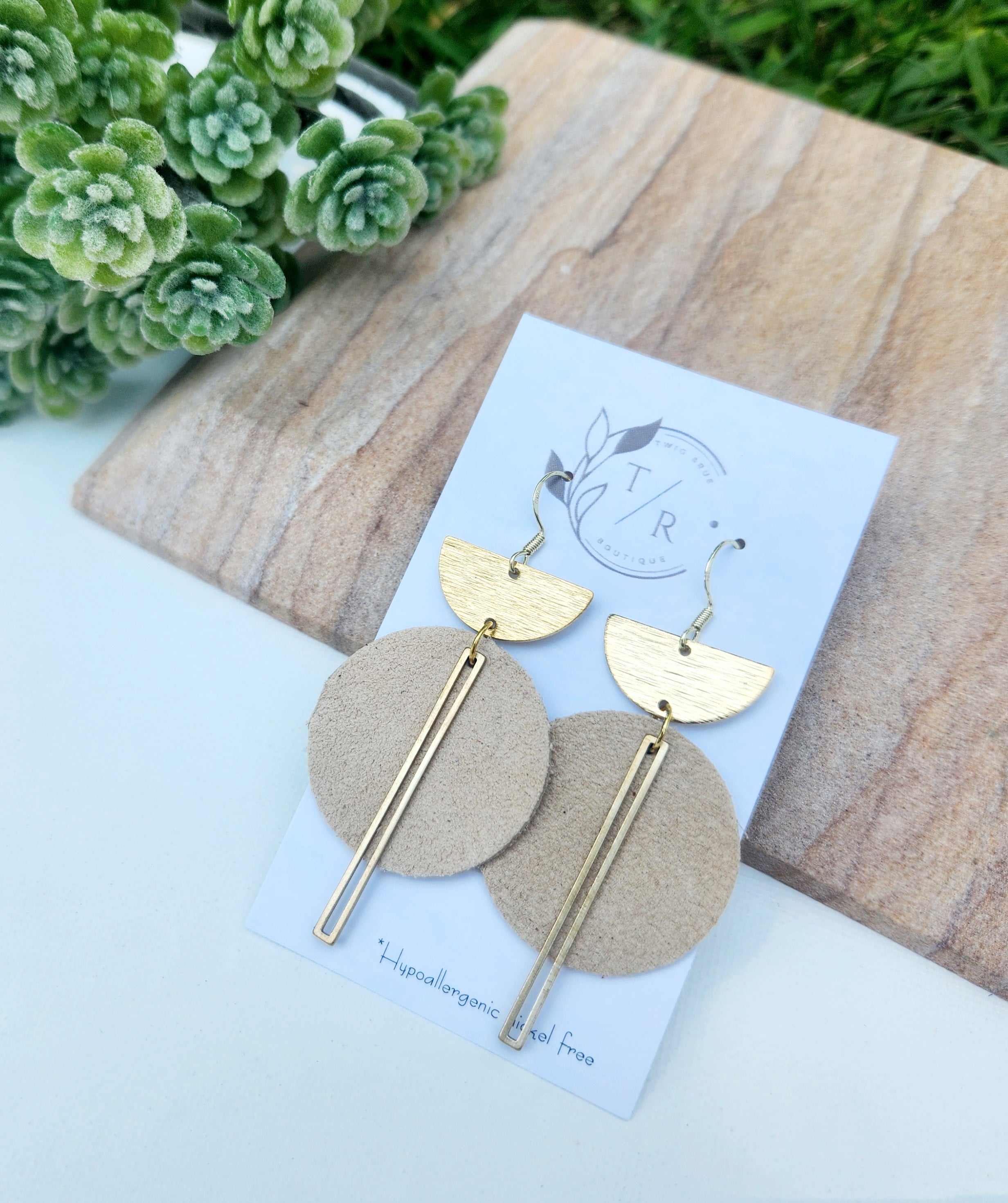 Ryan| Suede leather earring