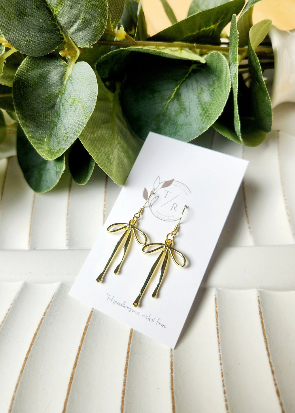 Golden Bow Earrings
