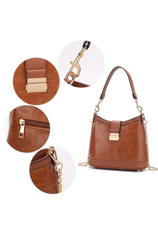 “Pilar” Vegan Leather Shoulder Bag