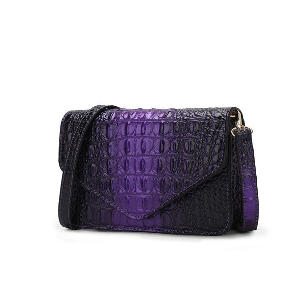 MKF Vanta Croc-Embossed Saddle Bag