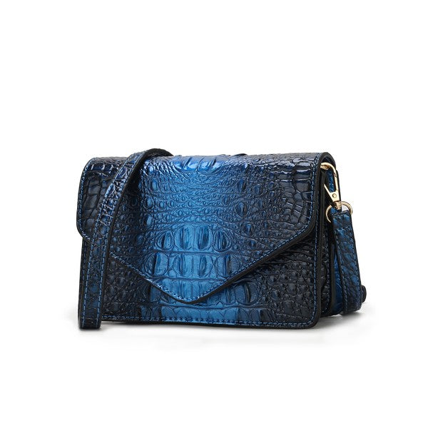 MKF Vanta Croc-Embossed Saddle Bag
