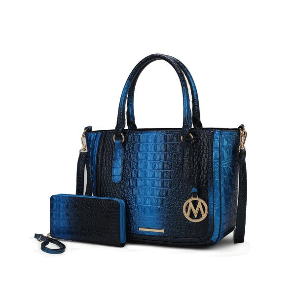 MKF Aphelia Croc-Embossed Handbag