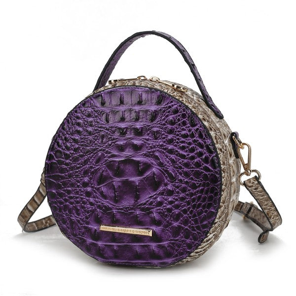 MKF Ynnari Croc-Embossed Crossbody Bag