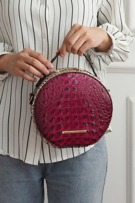 MKF Ynnari Croc-Embossed Crossbody Bag