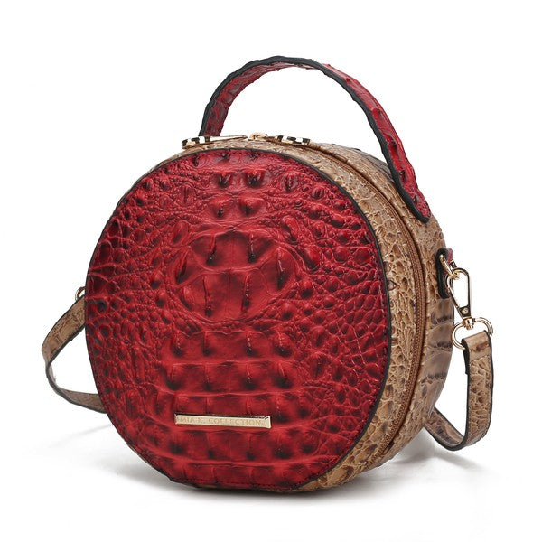 MKF Ynnari Croc-Embossed Crossbody Bag