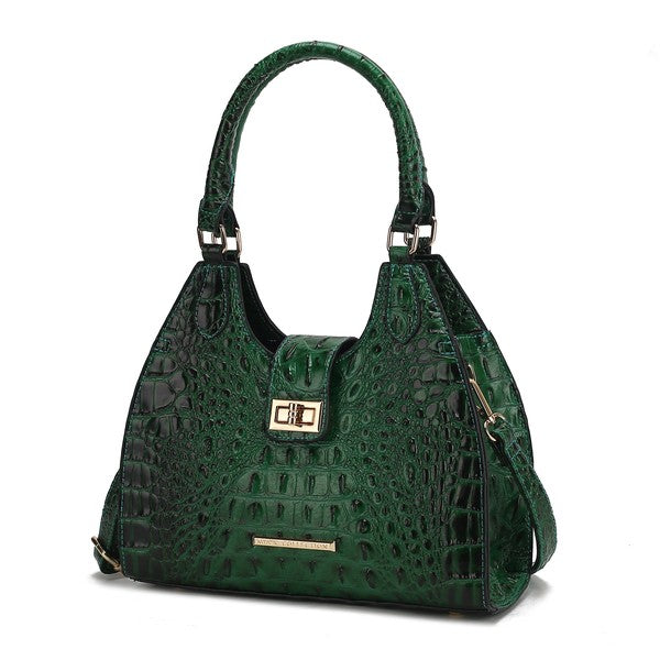 MKF Ava Faux Crocodile-Embossed Tote Bag