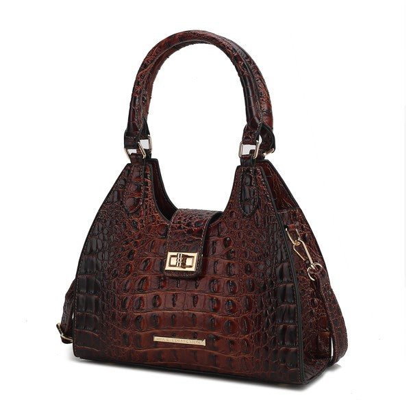 MKF Ava Faux Crocodile-Embossed Tote Bag