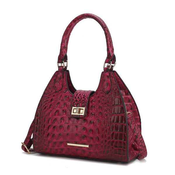 MKF Ava Faux Crocodile-Embossed Tote Bag