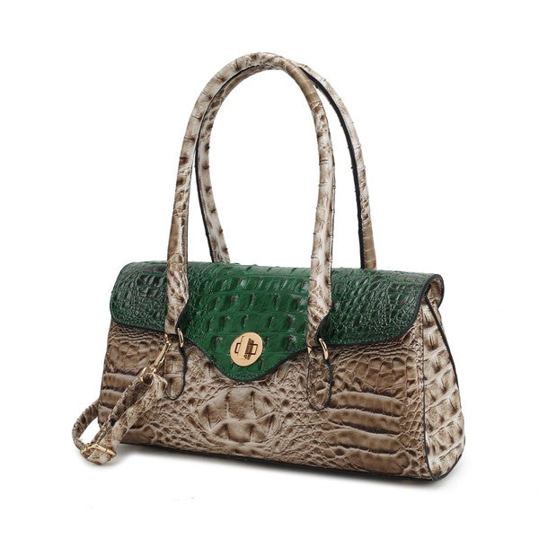 MKF Liviana Croc-Embossed Shoulder Bag