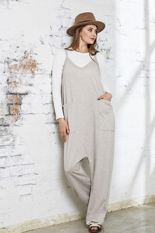 Drop Crotch Tank Style Harem Jumpsuit