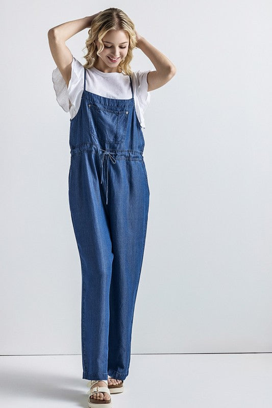 Pocket Adjustable Straps Overall Jumpsuit
