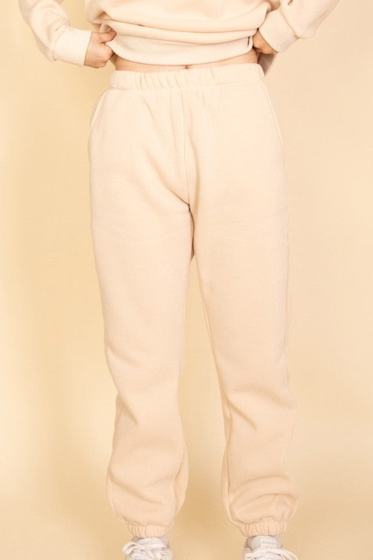 Side Pocket Drawstring Waist Sweatpants