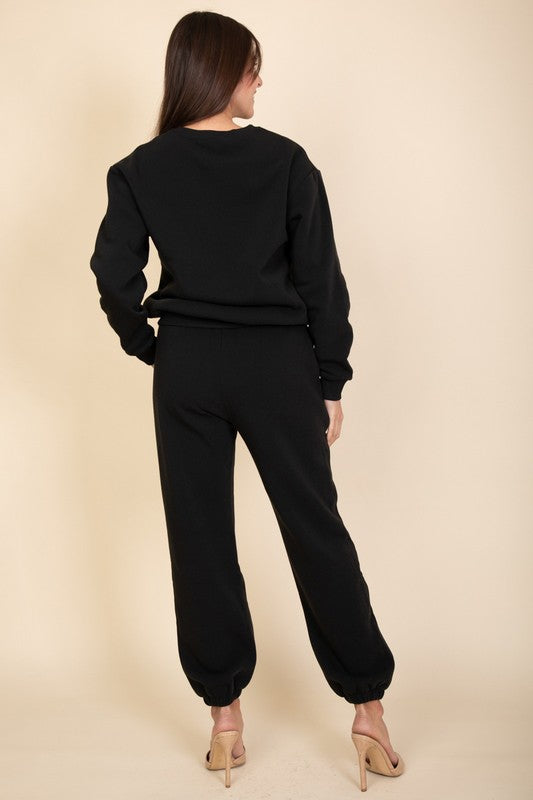 Side Pocket Drawstring Waist Sweatpants