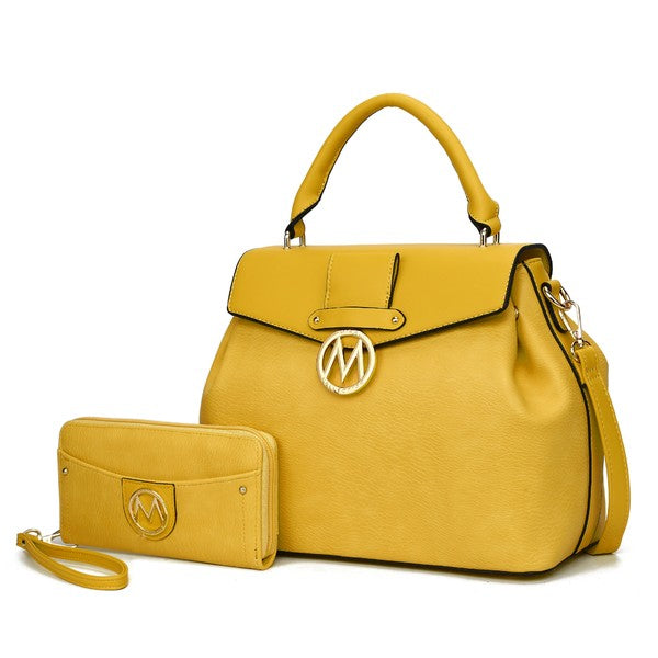 Aurora Vegan Leather Satchel and Wallet