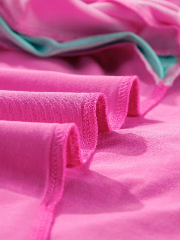 Boho Cotton 90's Color Block Sleeve Loose Fit Top