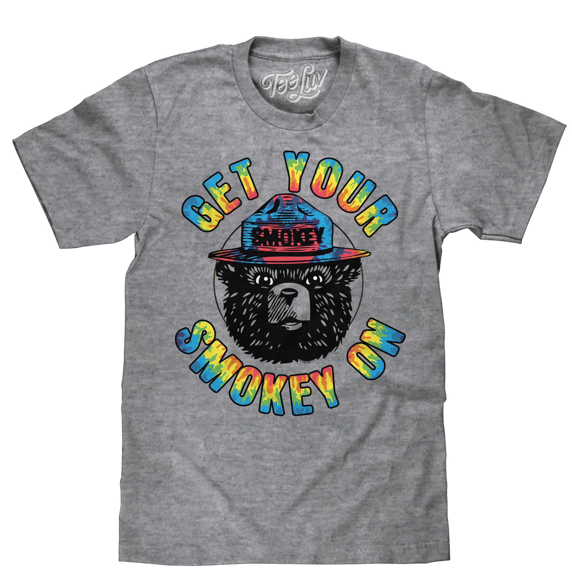 Get Your Smokey On Tie Dye T-Shirt - Gray
