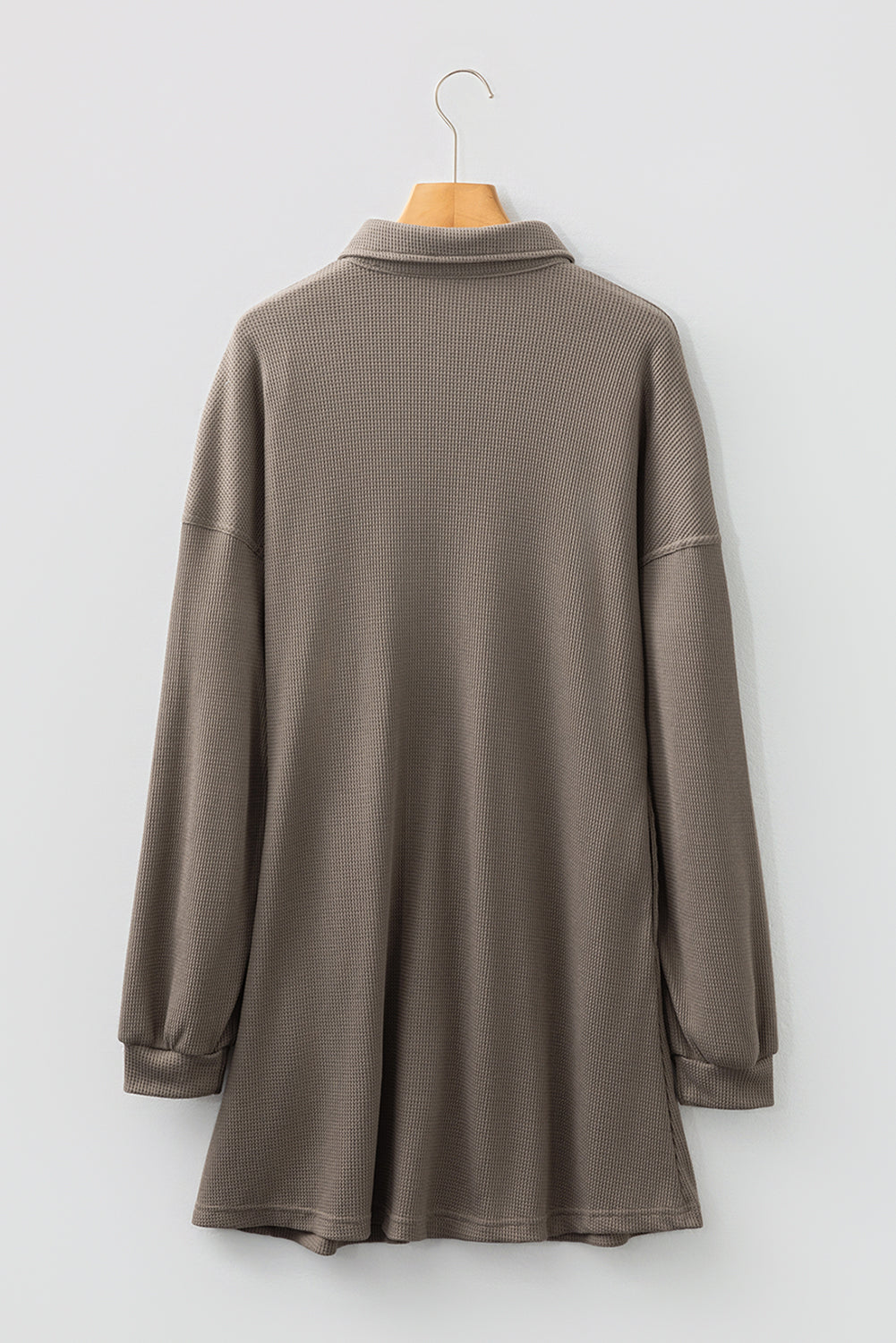 Viviana Taupe Waffle Knit Shirt