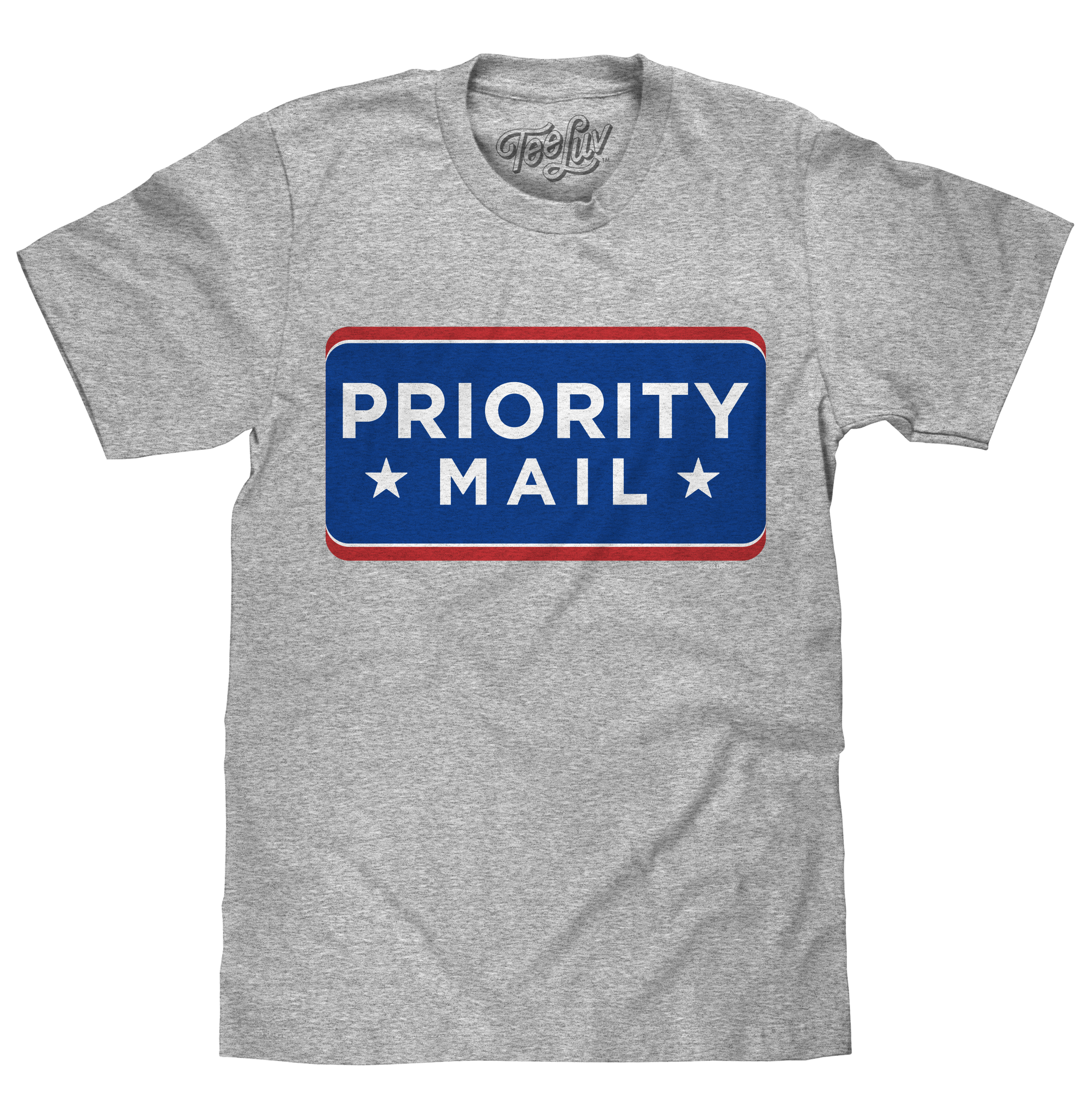 United States Postal Service USPS Priority Mail T-Shirt - Athletic Heather Gray
