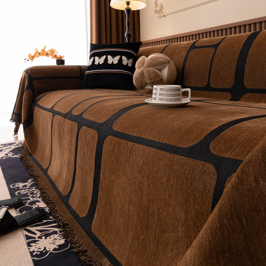 Modern Geometric Sofa Cover Decorative Couch Throw Blanket Furniture Protector