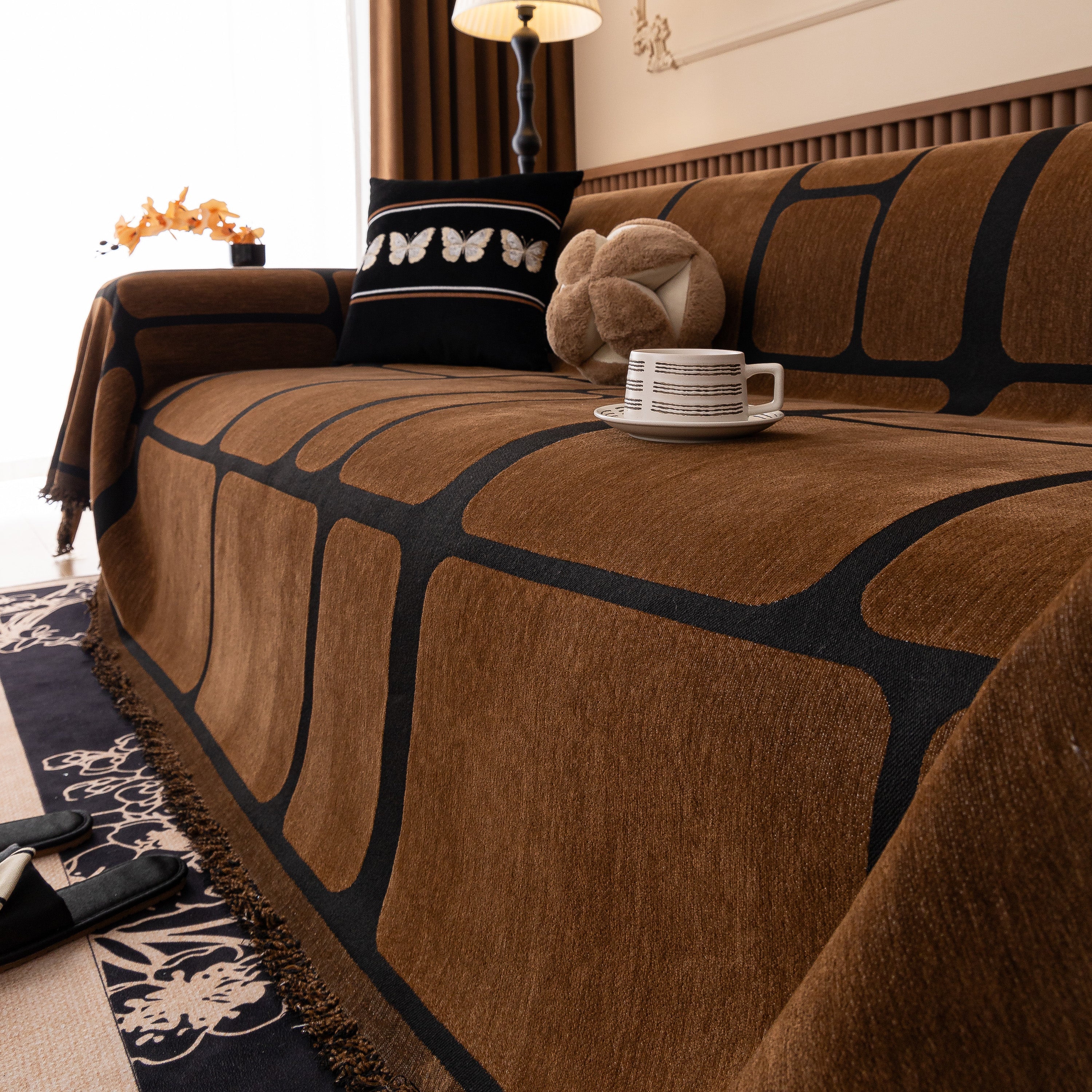 Modern Geometric Sofa Cover Decorative Couch Throw Blanket Furniture Protector