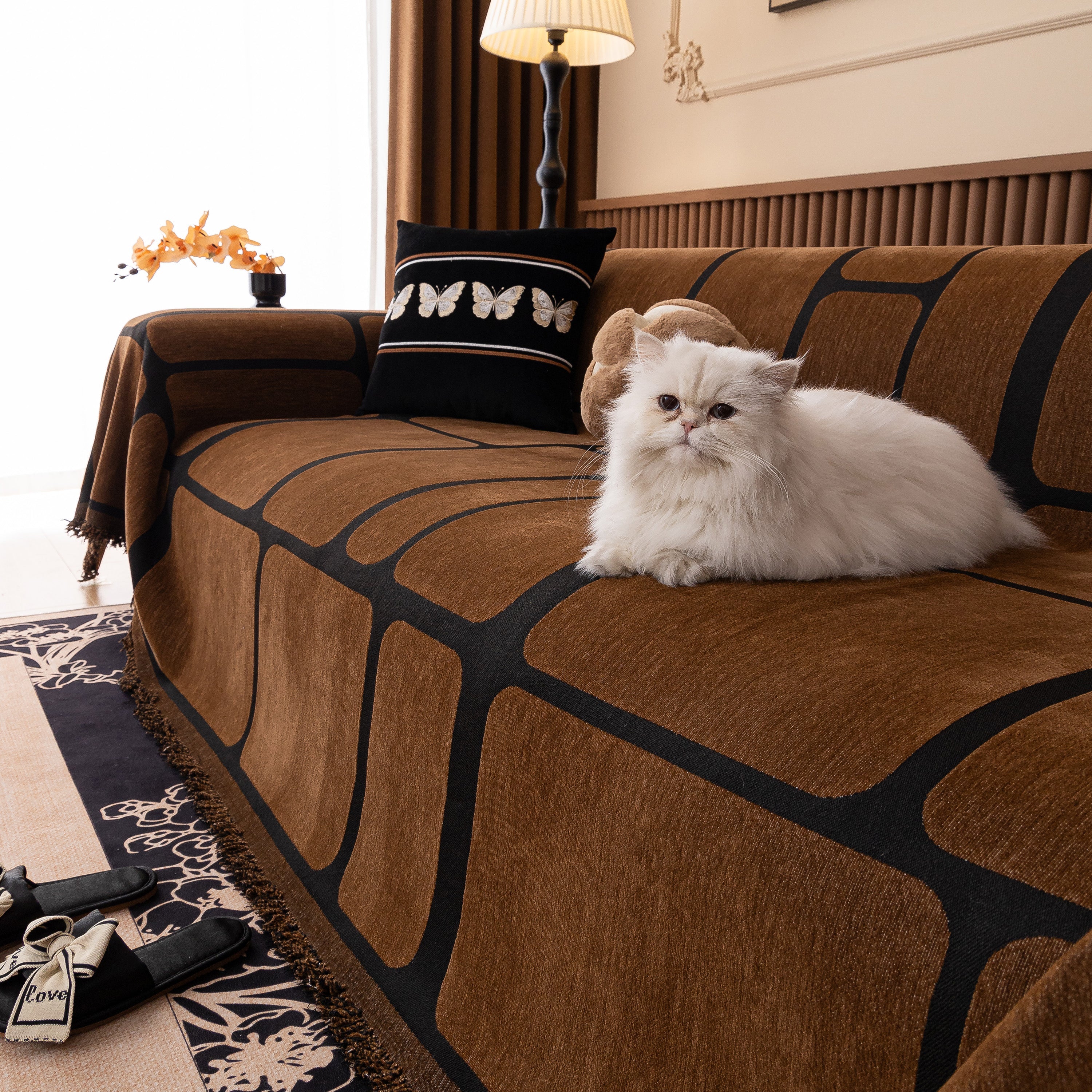 Modern Geometric Sofa Cover Decorative Couch Throw Blanket Furniture Protector