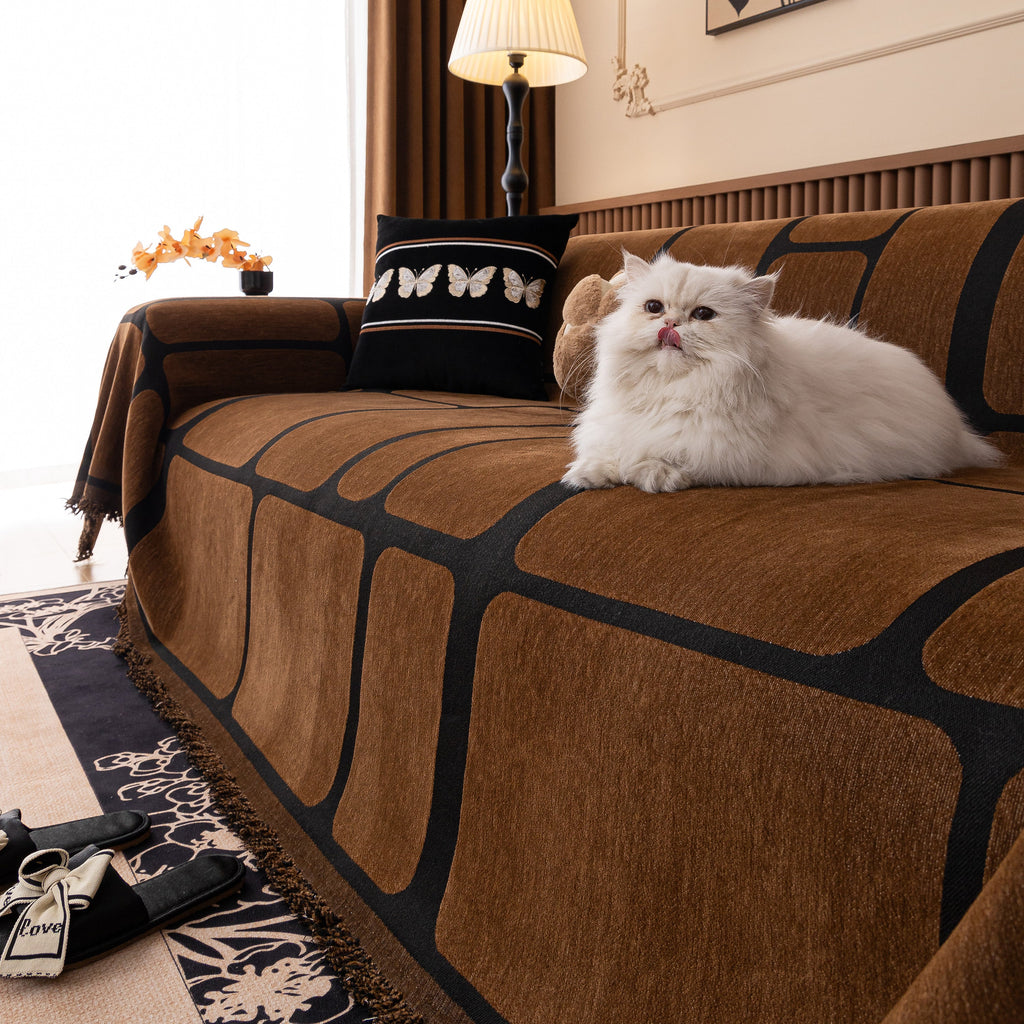 Modern Geometric Sofa Cover Decorative Couch Throw Blanket Furniture Protector