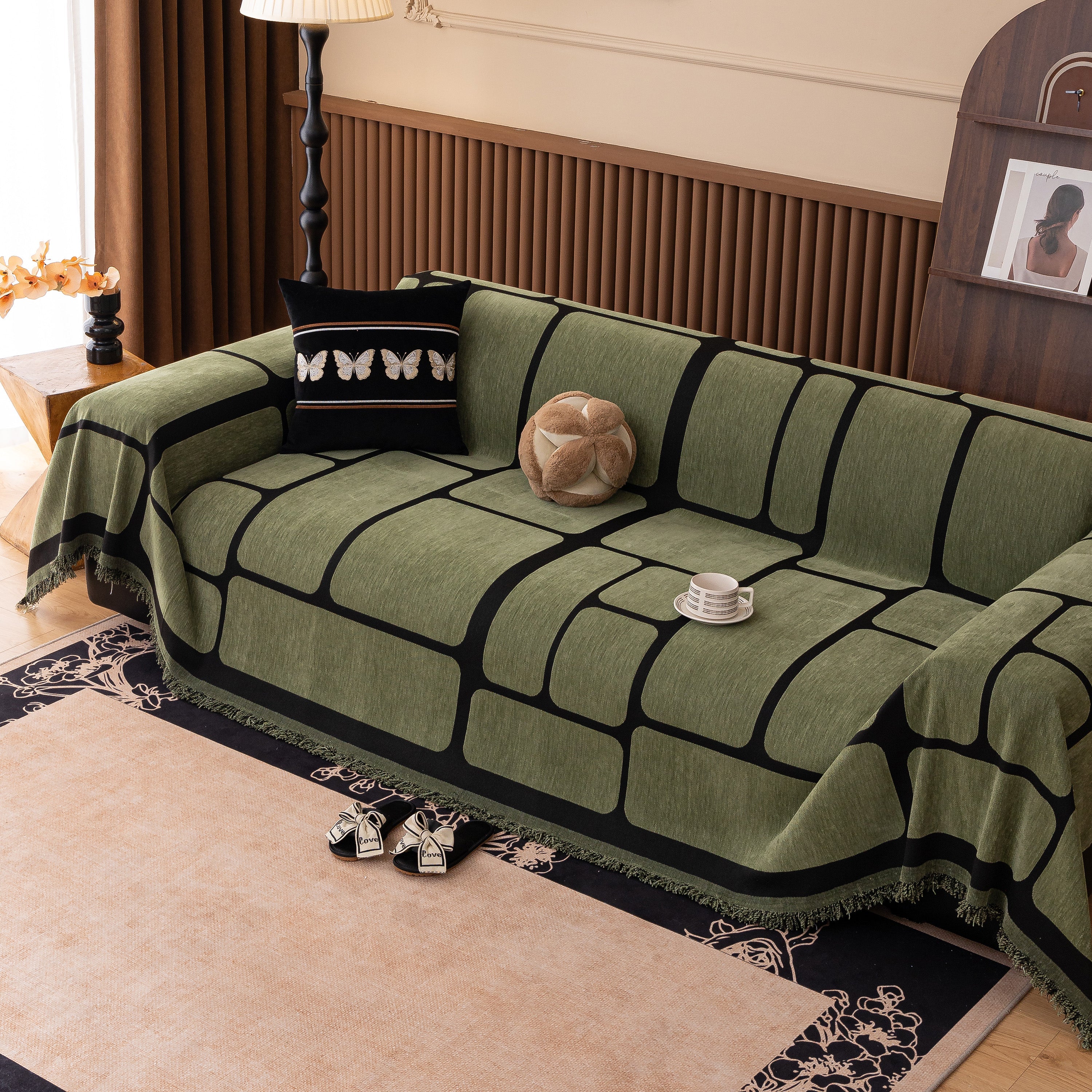 Modern Geometric Sofa Cover Decorative Couch Throw Blanket Furniture Protector