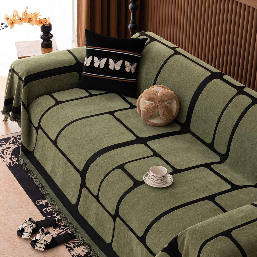 Modern Geometric Sofa Cover Decorative Couch Throw Blanket Furniture Protector