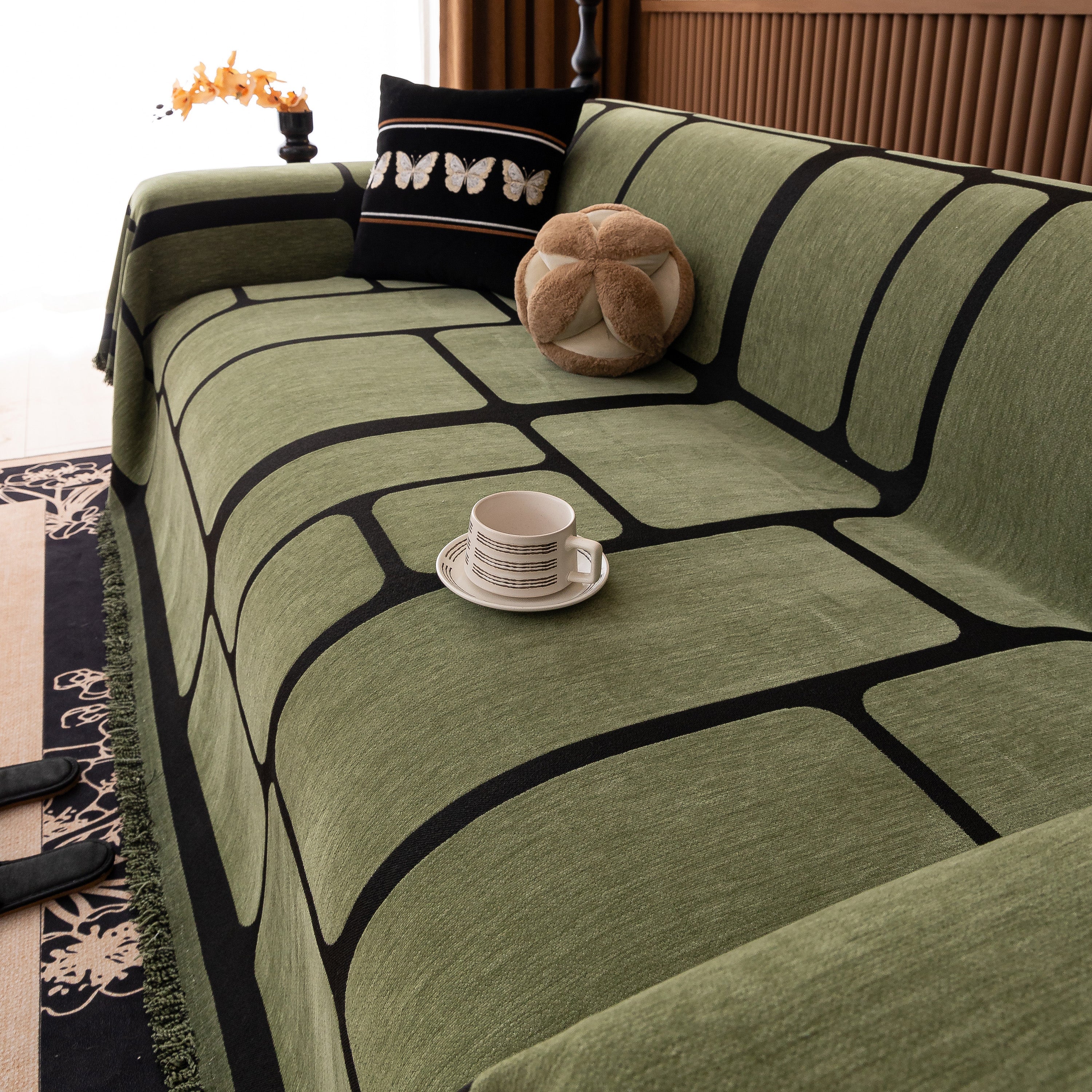 Modern Geometric Sofa Cover Decorative Couch Throw Blanket Furniture Protector