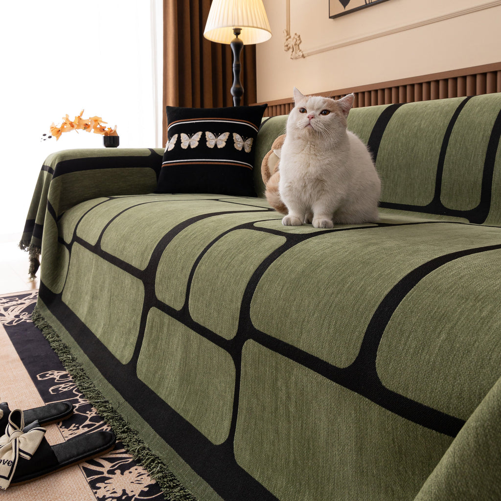 Modern Geometric Sofa Cover Decorative Couch Throw Blanket Furniture Protector
