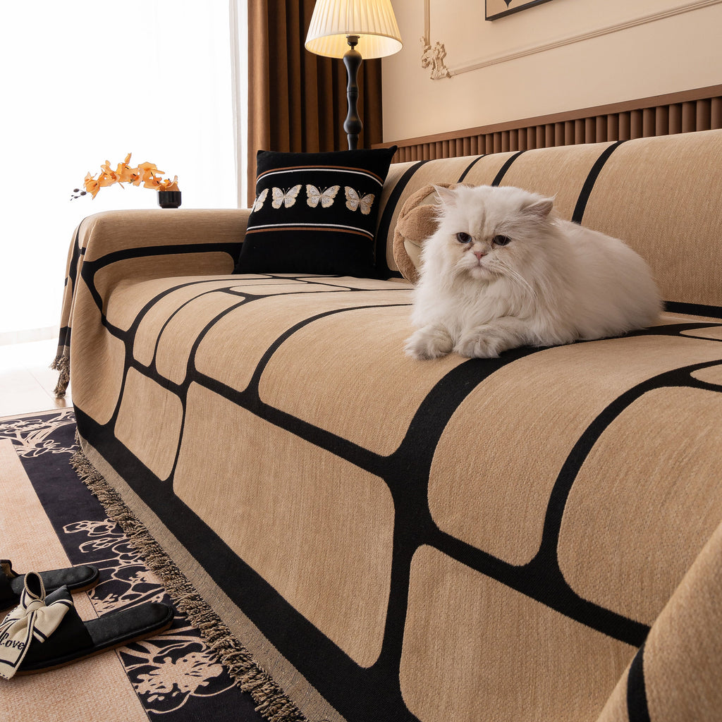 Modern Geometric Sofa Cover Decorative Couch Throw Blanket Furniture Protector