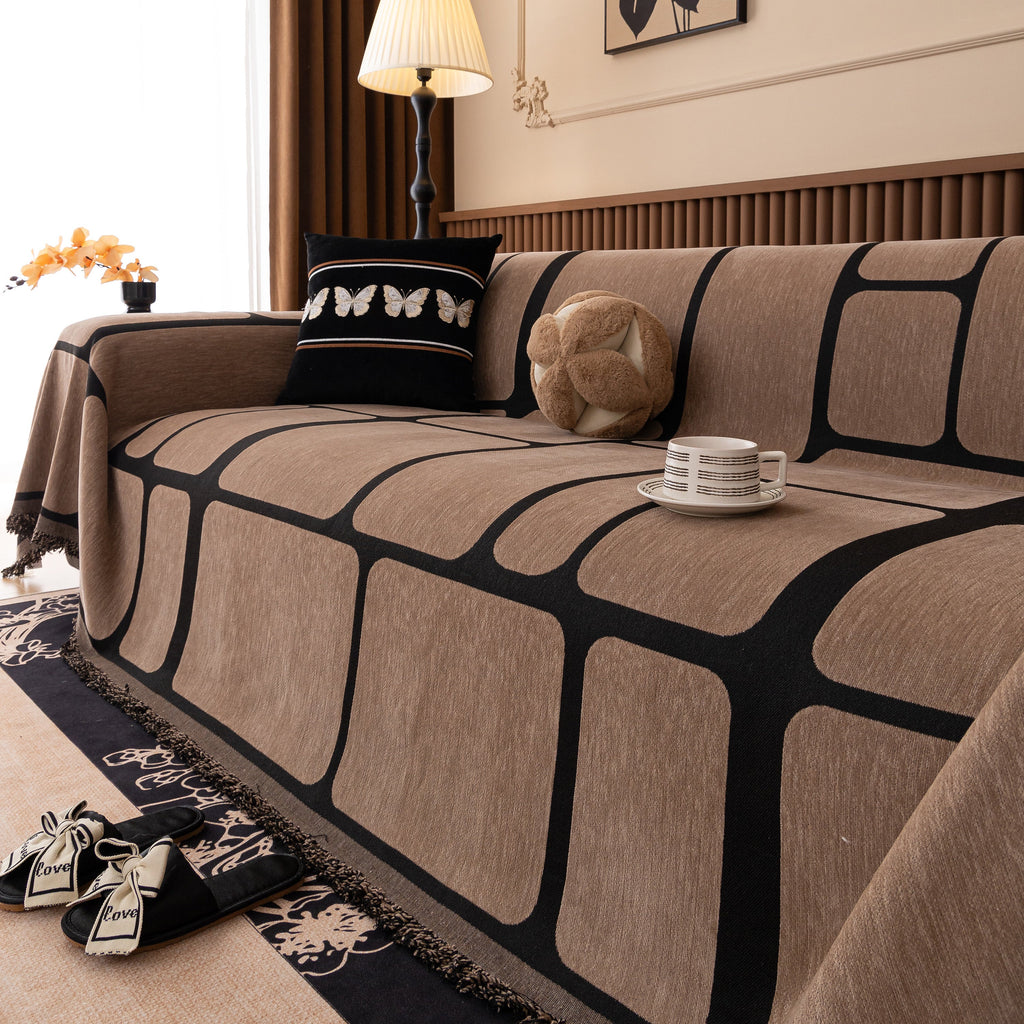 Modern Geometric Sofa Cover Decorative Couch Throw Blanket Furniture Protector