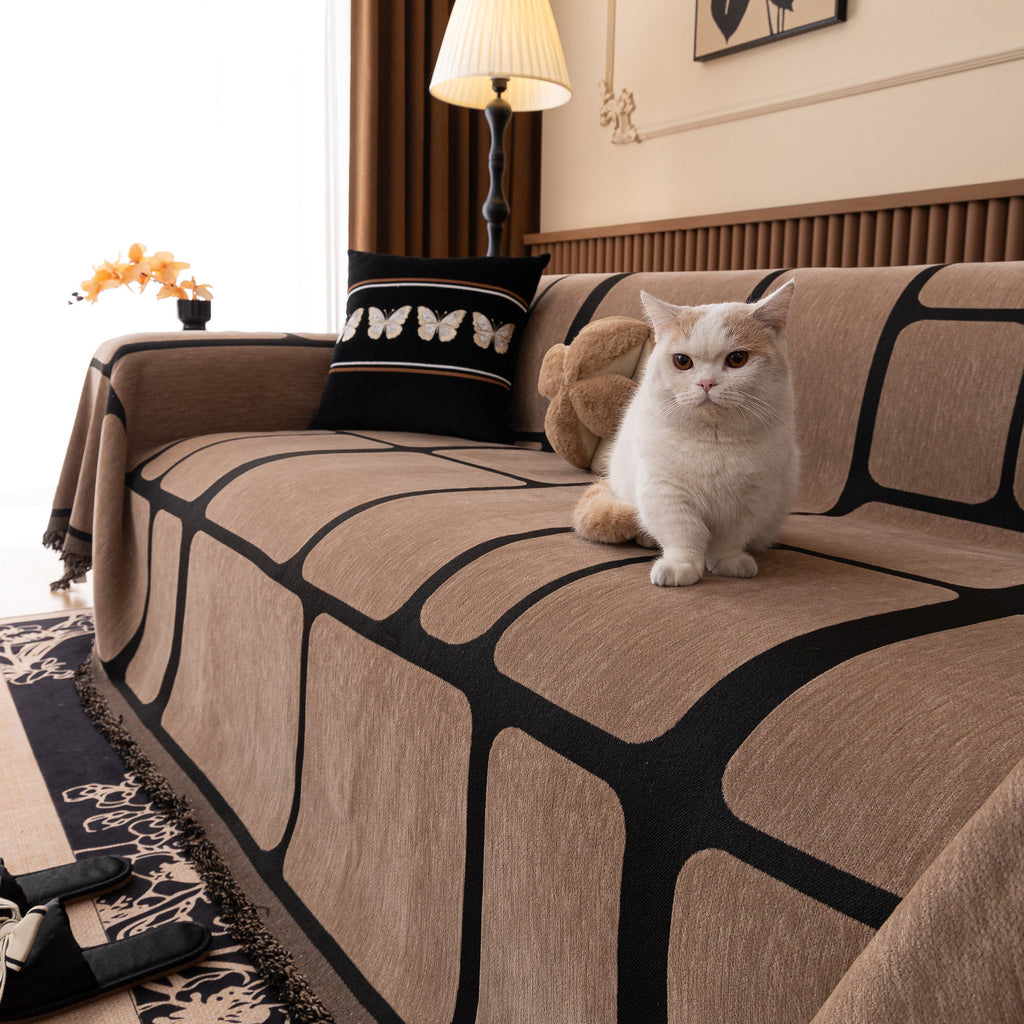 Modern Geometric Sofa Cover Decorative Couch Throw Blanket Furniture Protector