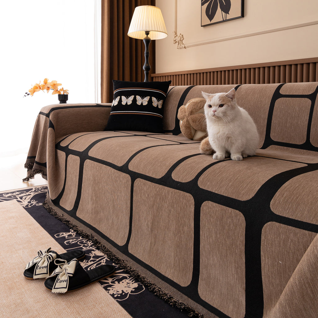 Modern Geometric Sofa Cover Decorative Couch Throw Blanket Furniture Protector
